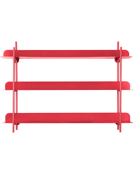 Étagère murale rouge en métal 60x16x42 cm Cool Retro