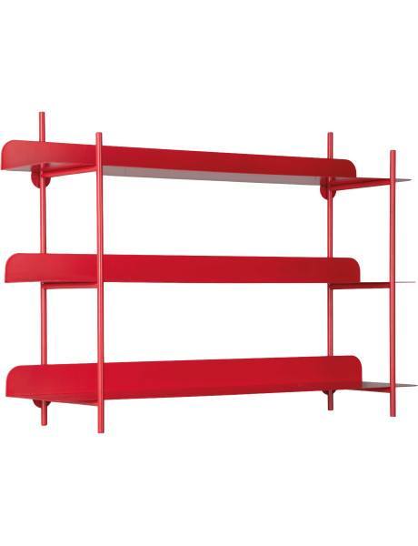 Étagère murale rouge en métal 60x16x42 cm Cool Retro