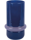 Vase en verre bleu cobalt et violet Ø13,5x22 cm Animado Anillo