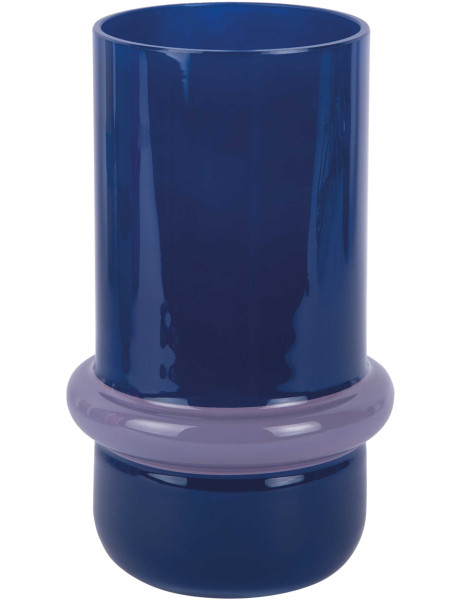 Vase en verre bleu cobalt et violet Ø13,5x22 cm Animado...