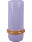 Vase en verre mauve et jaune Ø13,5x28 cm Animado Anillo