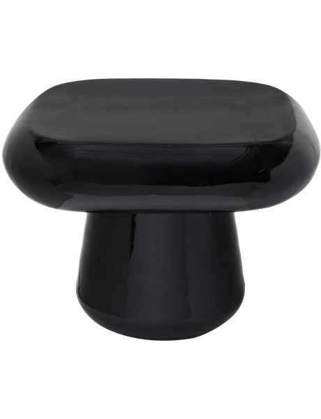 Table d’appoint noire en métal 49x49x36 cm Roca
