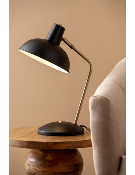 Lampe de bureau noire orientable en fer H38 cm Hood