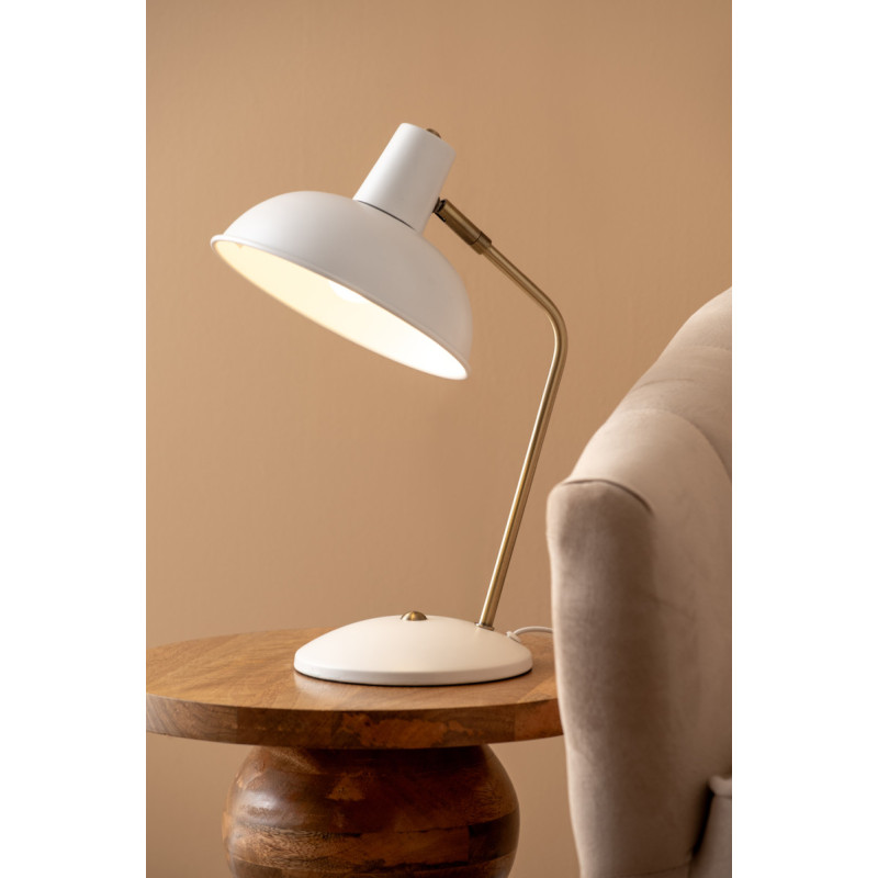 Lampe de bureau blanche orientable en...