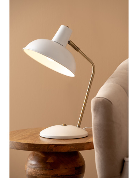 Lampe de bureau blanche orientable en fer H38 cm Hood