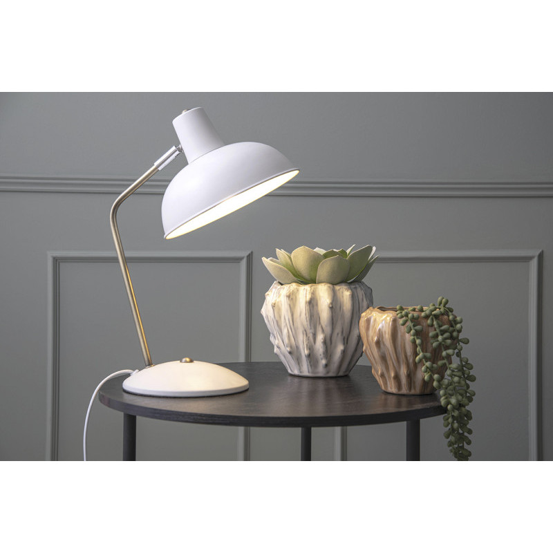 Lampe de bureau blanche orientable en...