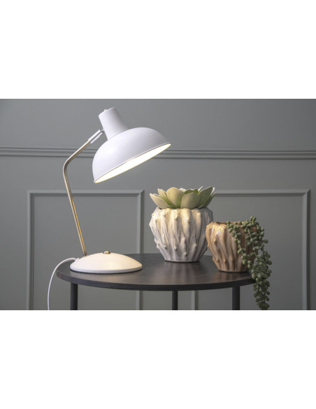 Lampe de bureau blanche orientable en fer H38 cm Hood