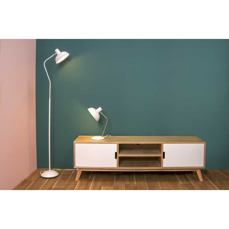 Lampe de bureau blanche orientable en...