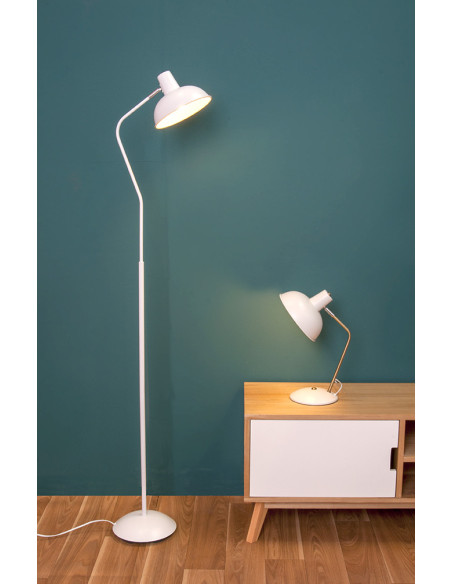 Lampe de bureau blanche orientable en fer H38 cm Hood