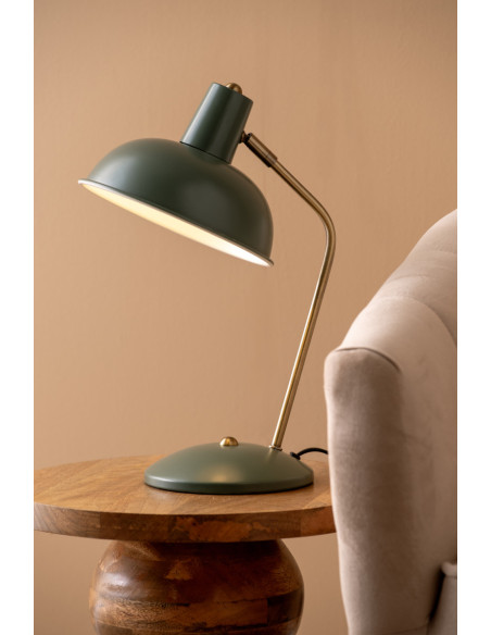 Lampe de bureau verte orientable en fer H38 cm Hood