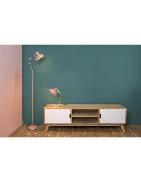 Lampe de bureau rose orientable en fer H38 cm Hood