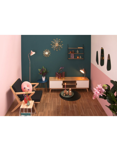 Lampe de bureau rose orientable en fer H38 cm Hood