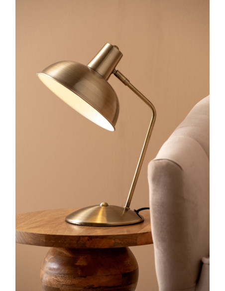 Lampe de bureau dorée orientable en fer H38 cm Hood  - 2