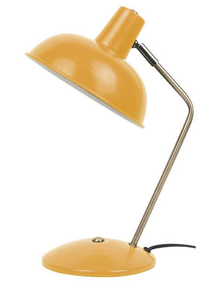 Lampe de bureau jaune orientable en fer H38 cm Hood