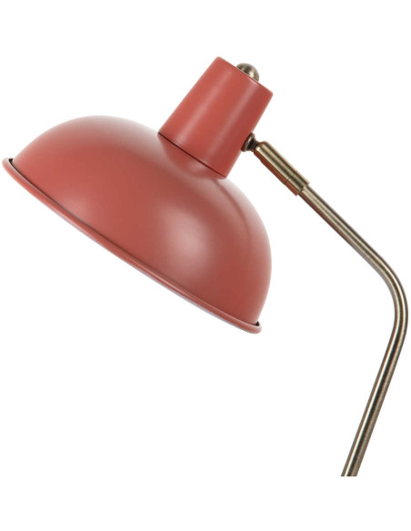Lampe de bureau rouge ocre orientable en fer H38 cm Hood