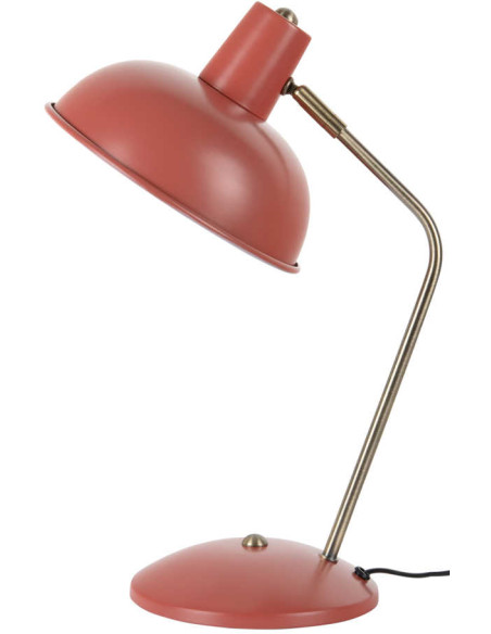 Lampe de bureau rouge ocre orientable en fer H38 cm Hood