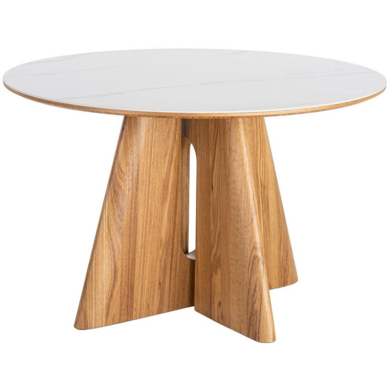 Table à manger ronde céramique bois...