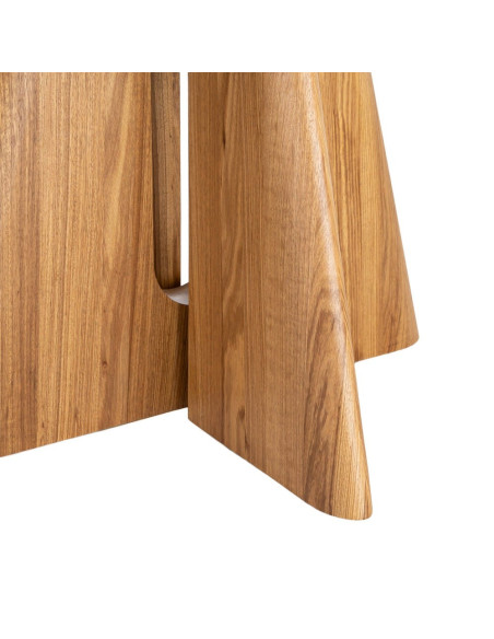 Table à manger ronde céramique bois 120 cm Pietrasanta