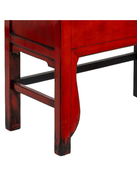 Armoire chinoise rouge laquée 194 cm Pingyao