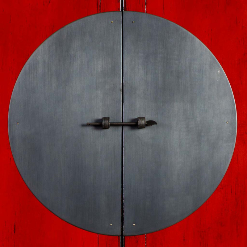 Armoire chinoise rouge laquée 194 cm...