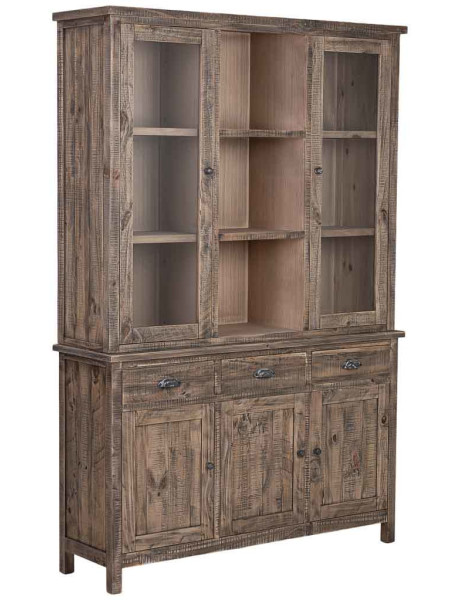 Vitrine vaisselier bois marron 140 cm Barichara