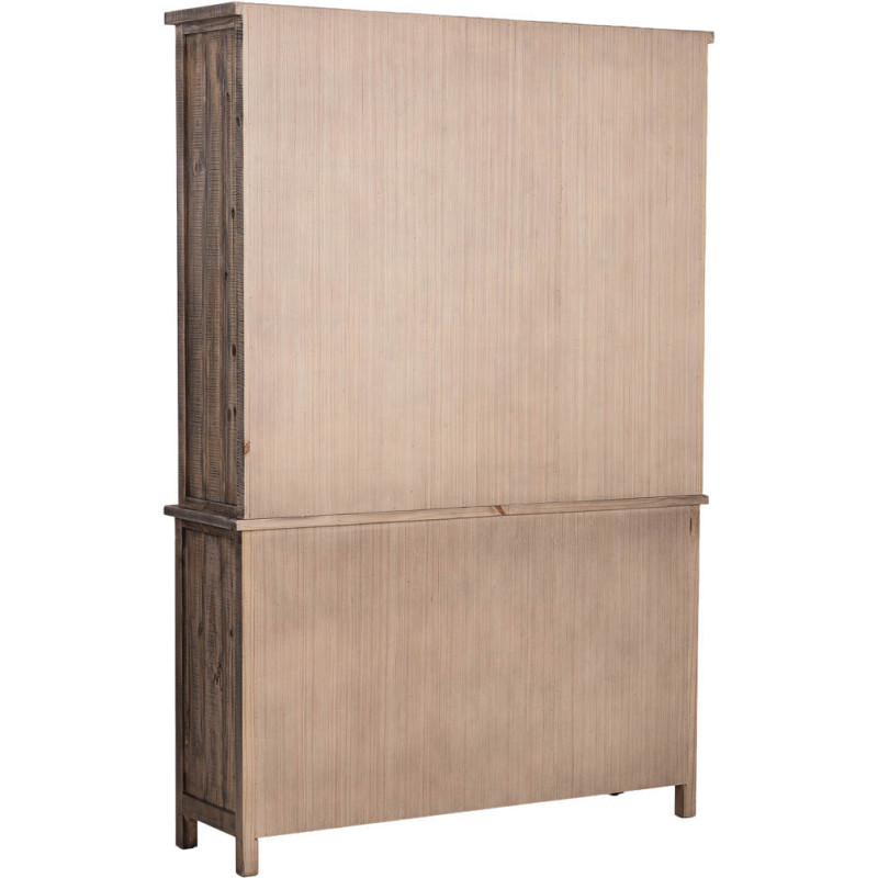 Vitrine vaisselier bois marron 140 cm...