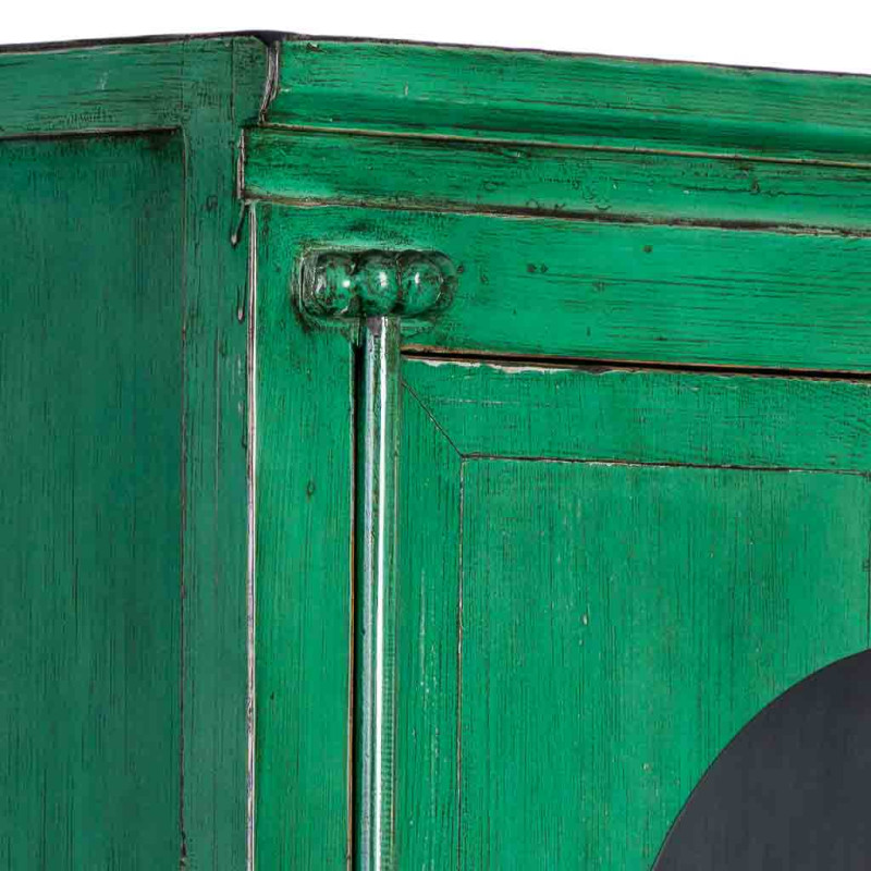 Armoire chinoise verte en bois 2...