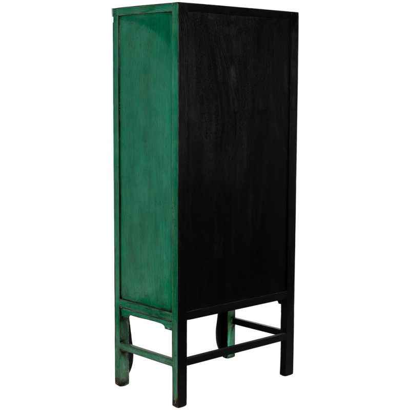 Armoire chinoise verte en bois 2...