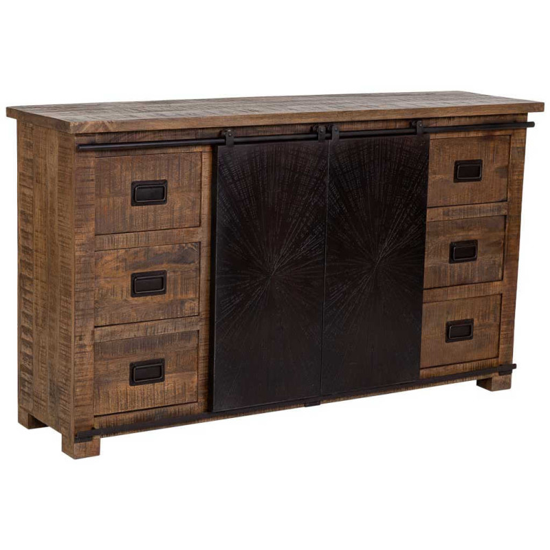 Buffet industriel bois de manguier et...