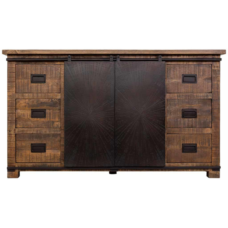 Buffet industriel bois de manguier et...