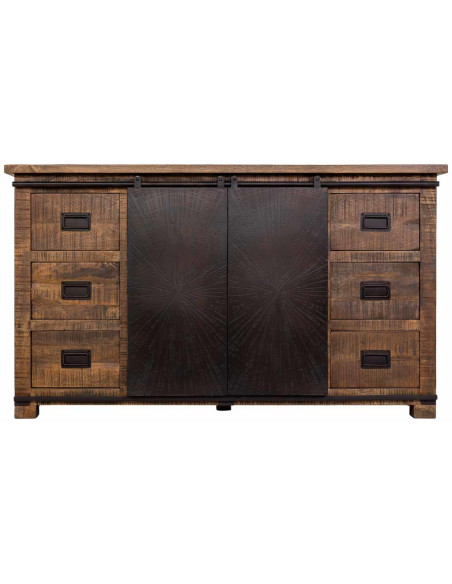 Buffet industriel bois de manguier et fer 160 cm Sheffield