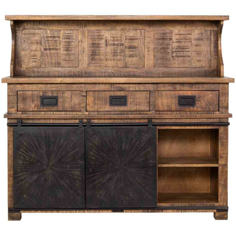 Buffet haut industriel bois et fer...