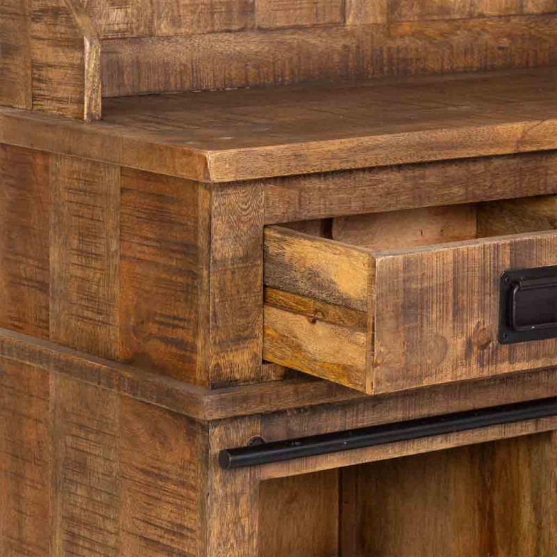Buffet haut industriel bois et fer...