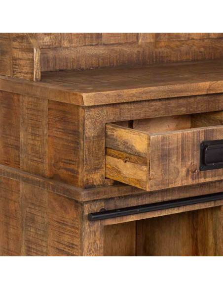 Buffet haut industriel bois et fer 145 cm Sheffield