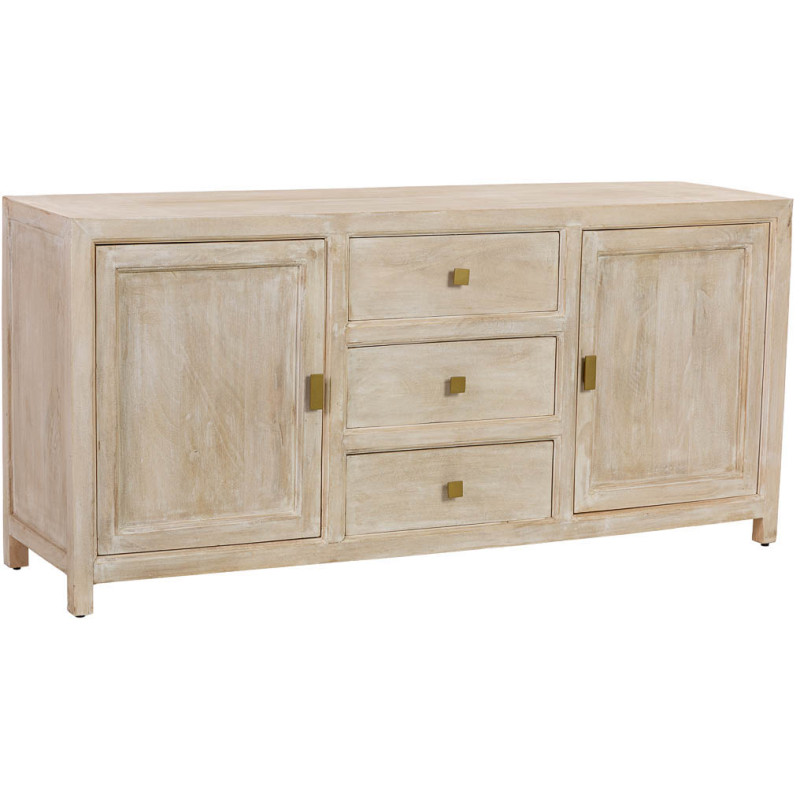 Buffet beige 2 portes 3 tiroirs en...