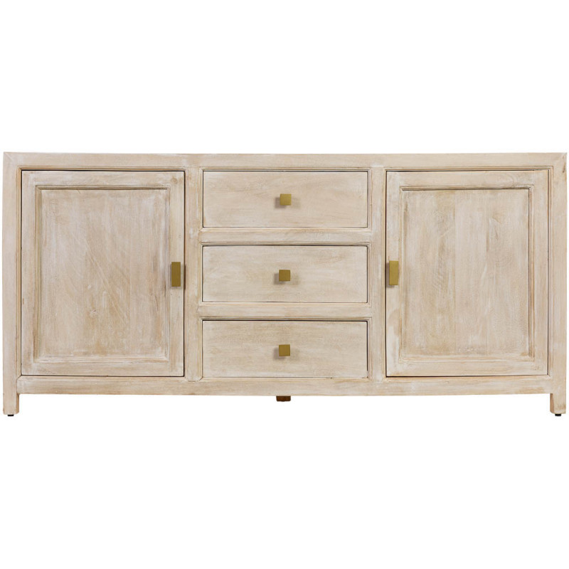Buffet beige 2 portes 3 tiroirs en...