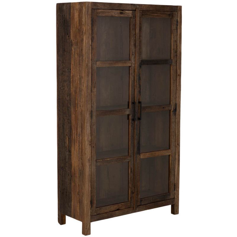 Vitrine en bois de manguier marron 2...