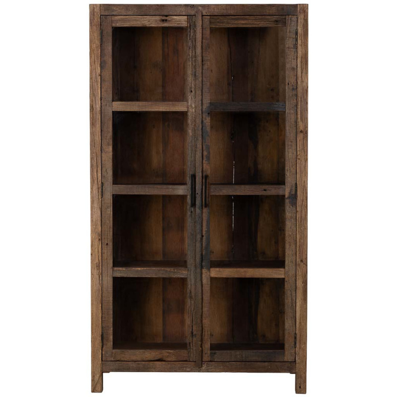Vitrine en bois de manguier marron 2...