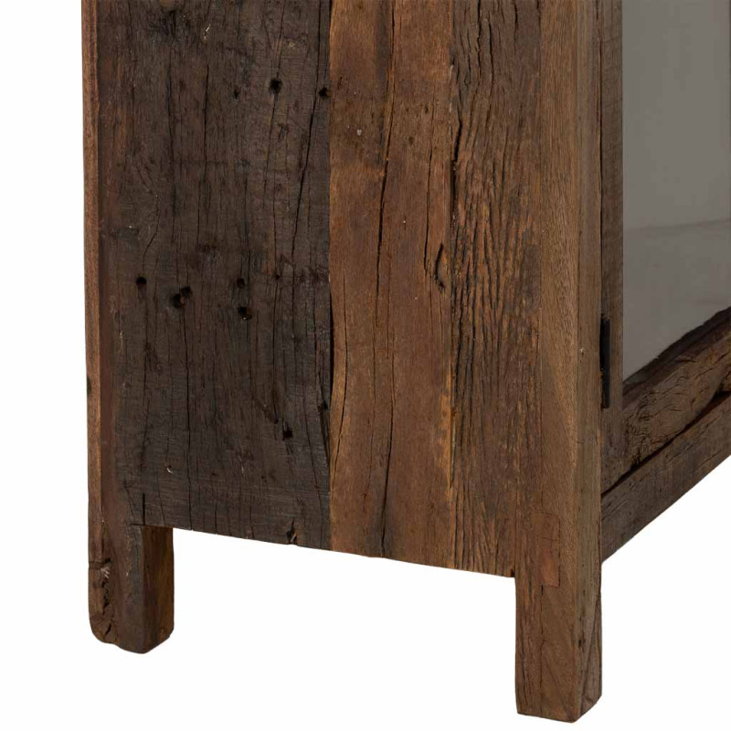Vitrine en bois de manguier marron 2...