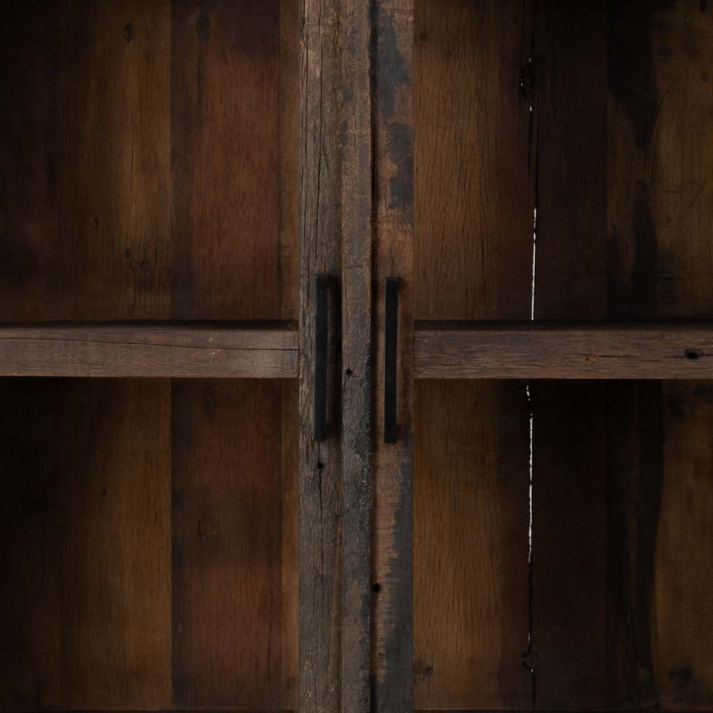 Vitrine en bois de manguier marron 2...