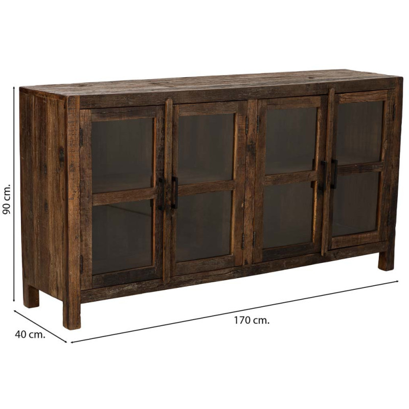 Buffet vitrine bois de manguier...