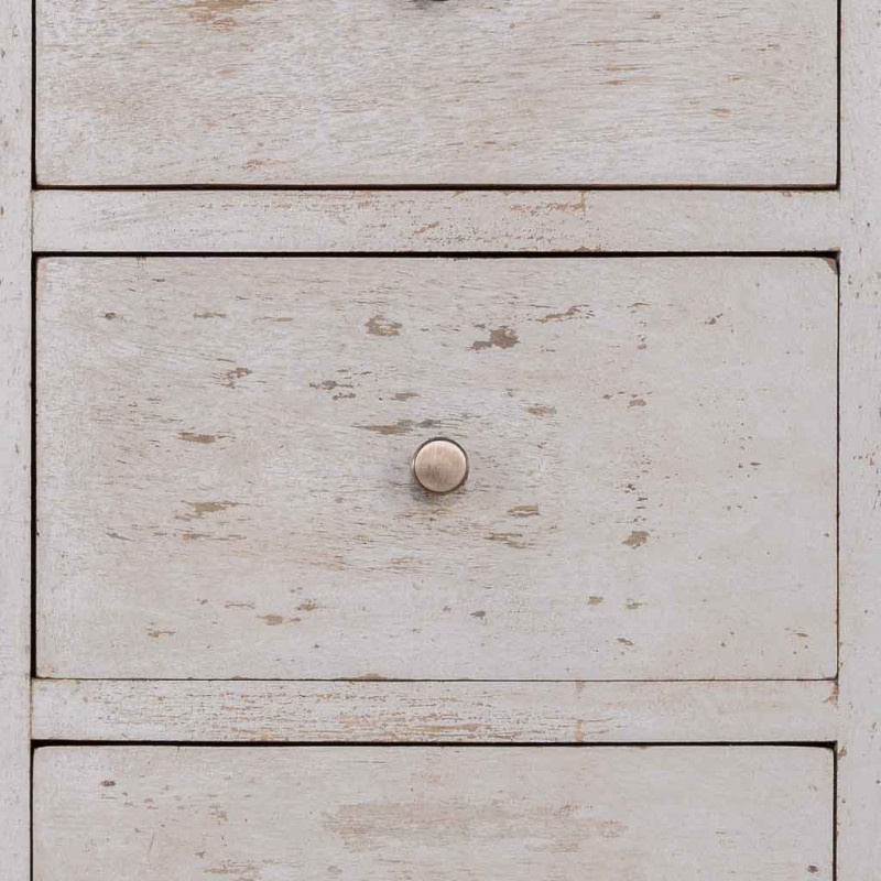 Vitrine vaisselier bois blanc vieilli...