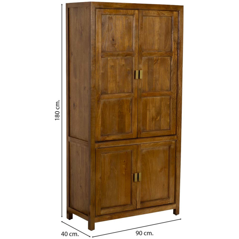 Armoire bois de manguier marron 4...