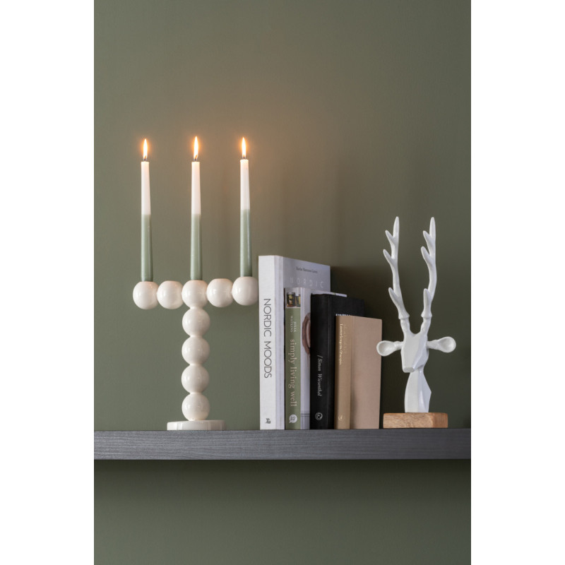 Bougeoir chandelier design blanc en...