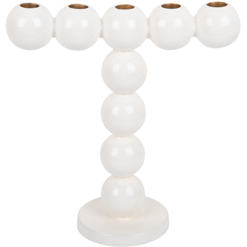 Bougeoir chandelier design blanc en...