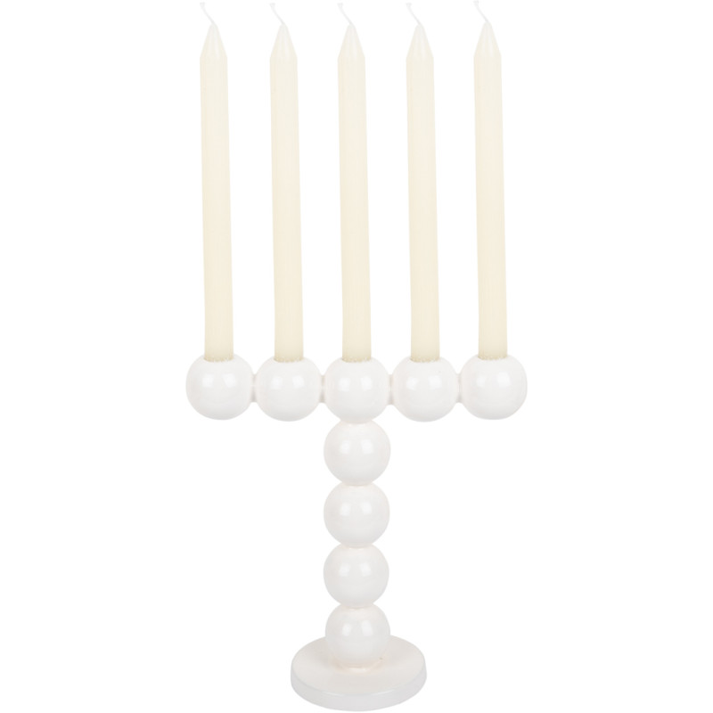 Bougeoir chandelier design blanc en...
