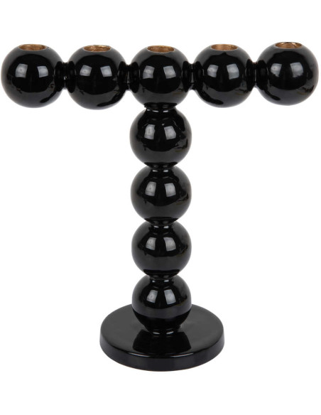 Bougeoir chandelier design noir 26x11x27 cm Bubbles
