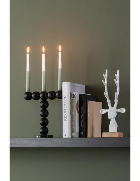 Bougeoir chandelier design noir 26x11x27 cm Bubbles