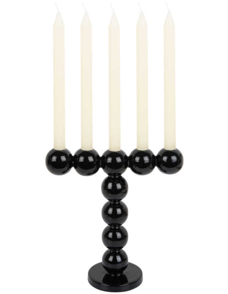 Bougeoir chandelier design noir 26x11x27 cm Bubbles
