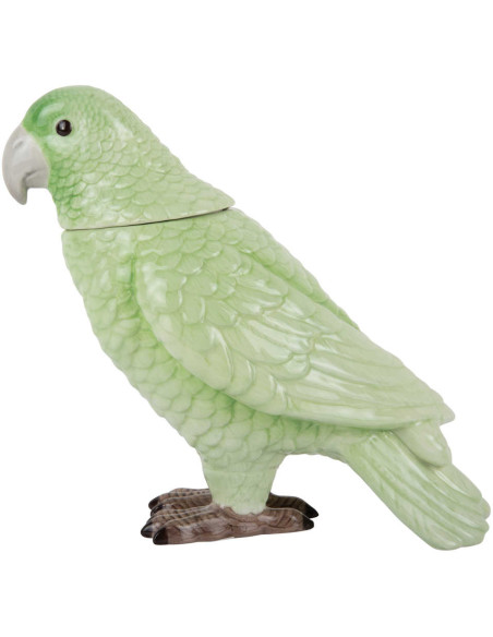 Pot de rangement oiseau vert en céramique Bird